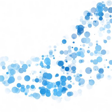 Baloncuklar Çemberi Noktaları Eşsiz Mavi Parlak Vektör Arkaplanı