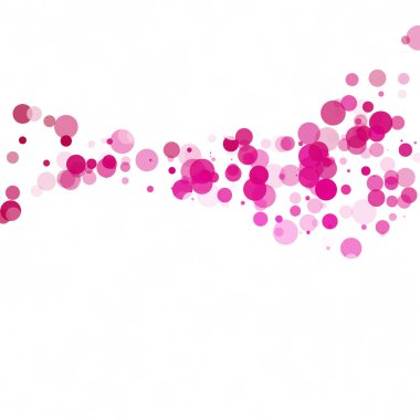 Kabarcıklar daire noktalar benzersiz pembe parlak vektör arka plan