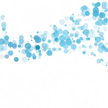 Baloncuklar Çemberi Noktaları Eşsiz Mavi Parlak Vektör Arkaplanı