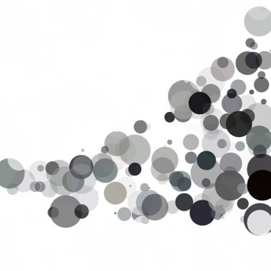 Kabarcıklar daire noktalar benzersiz siyah parlak vektör arka plan