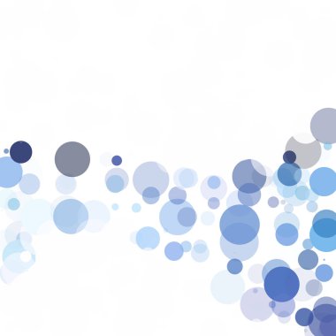 Baloncuklar Çemberi Noktaları Eşsiz Mavi Parlak Vektör Arkaplanı