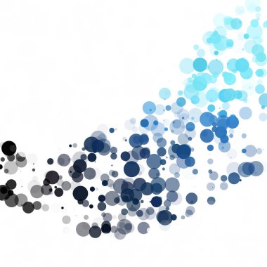 Baloncuklar Çemberi Noktaları Eşsiz Mavi Parlak Vektör Arkaplanı