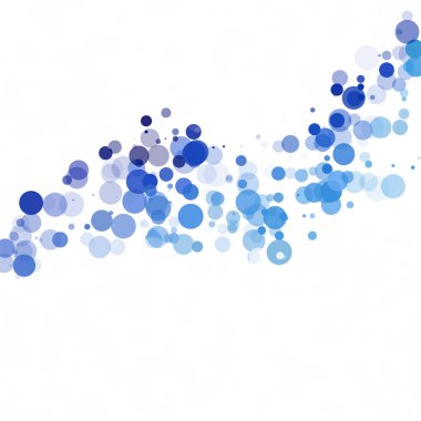 Baloncuklar Çemberi Noktaları Eşsiz Mavi Parlak Vektör Arkaplanı