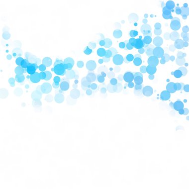 Baloncuklar Çemberi Noktaları Eşsiz Mavi Parlak Vektör Arkaplanı