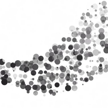 Kabarcıklar daire noktalar benzersiz siyah parlak vektör arka plan