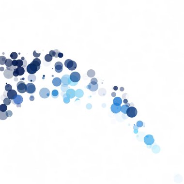 Baloncuklar Çemberi Noktaları Eşsiz Mavi Parlak Vektör Arkaplanı