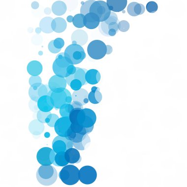 Kabarcıklar benzersiz mavi parlak vektör arka plan