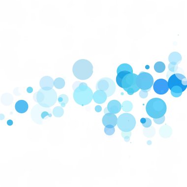 Baloncuklar Çemberi Noktaları Eşsiz Mavi Parlak Vektör Arkaplanı