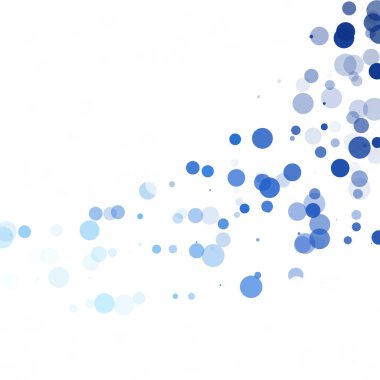 Baloncuklar Çemberi Noktaları Eşsiz Mavi Parlak Vektör Arkaplanı