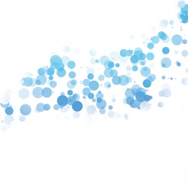 Baloncuklar Çemberi Noktaları Eşsiz Mavi Parlak Vektör Arkaplanı