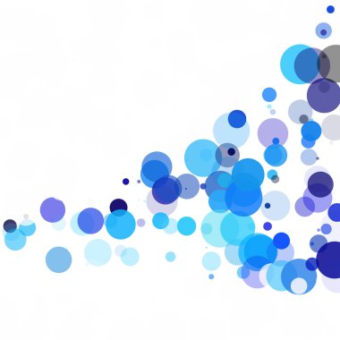 Baloncuklar Çemberi Noktaları Eşsiz Mavi Parlak Vektör Arkaplanı