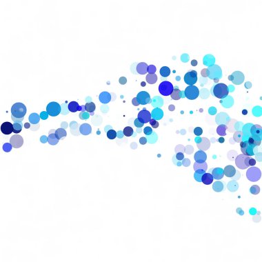 Baloncuklar Çemberi Noktaları Eşsiz Mavi Parlak Vektör Arkaplanı