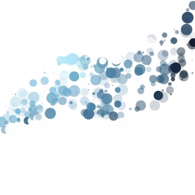 Baloncuklar Çemberi Noktaları Eşsiz Mavi Parlak Vektör Arkaplanı