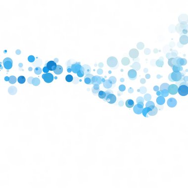 Baloncuklar Çemberi Noktaları Eşsiz Mavi Parlak Vektör Arkaplanı