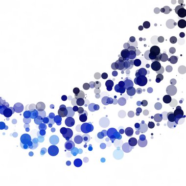 Baloncuklar Çemberi Noktaları Eşsiz Mavi Parlak Vektör Arkaplanı