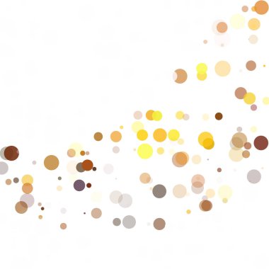 Kabarcıklar daire noktalar benzersiz sarı parlak vektör arka plan