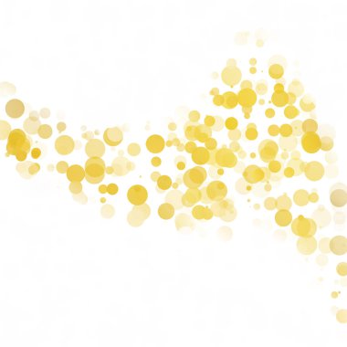 Kabarcıklar daire noktalar benzersiz sarı parlak vektör arka plan