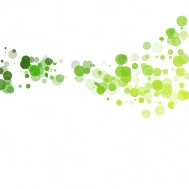 Kabarcıklar daire noktalar benzersiz yeşil parlak vektör arka plan