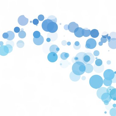 Kabarcıklar benzersiz mavi parlak vektör arka plan
