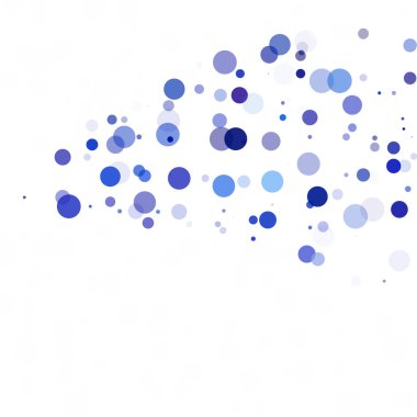 Baloncuklar Çemberi Noktaları Eşsiz Mavi Parlak Vektör Arkaplanı