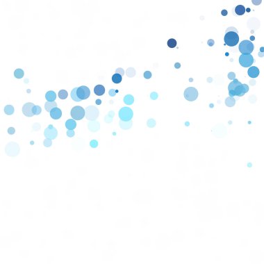 Baloncuklar Çemberi Noktaları Eşsiz Mavi Parlak Vektör Arkaplanı