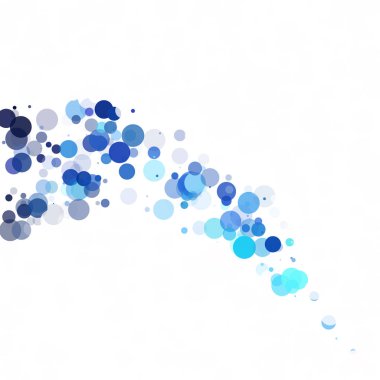 Baloncuklar Çemberi Noktaları Eşsiz Mavi Parlak Vektör Arkaplanı