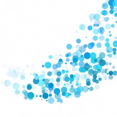 Baloncuklar Çemberi Noktaları Eşsiz Mavi Parlak Vektör Arkaplanı