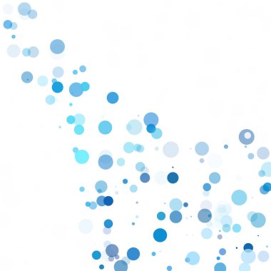 Baloncuklar Çemberi Noktaları Eşsiz Mavi Parlak Vektör Arkaplanı