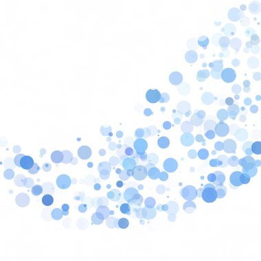 Baloncuklar Çemberi Noktaları Eşsiz Mavi Parlak Vektör Arkaplanı