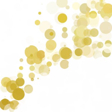 Kabarcıklar daire noktalar benzersiz sarı parlak vektör arka plan