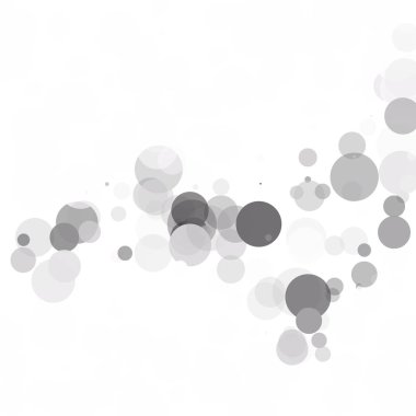 Kabarcıklar daire noktalar benzersiz gri beyaz parlak vektör arka plan