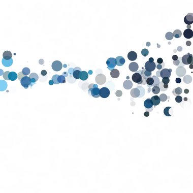 Baloncuklar Çemberi Noktaları Eşsiz Mavi Parlak Vektör Arkaplanı