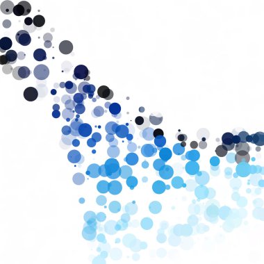 Baloncuklar Çemberi Noktaları Eşsiz Mavi Parlak Vektör Arkaplanı