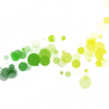 Kabarcıklar daire noktalar benzersiz yeşil parlak vektör arka plan