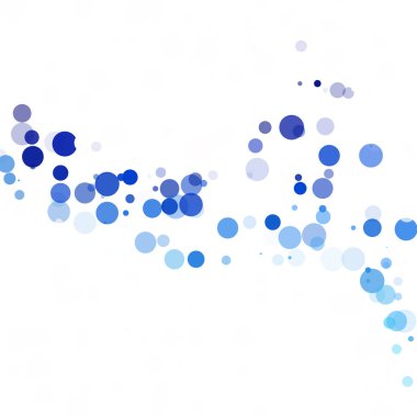 Baloncuklar Çemberi Noktaları Eşsiz Mavi Parlak Vektör Arkaplanı