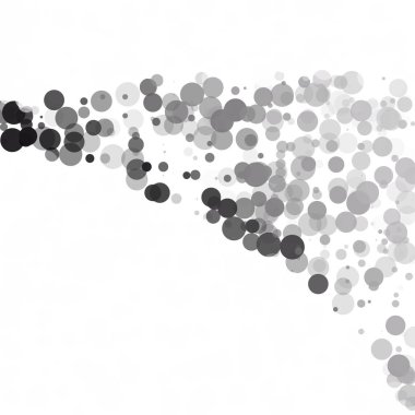 Kabarcıklar daire noktalar benzersiz siyah parlak vektör arka plan