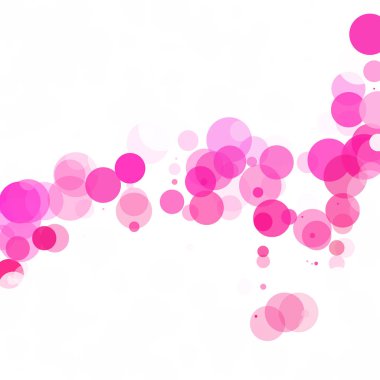 Kabarcıklar daire noktalar benzersiz pembe parlak vektör arka plan