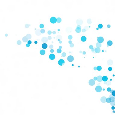 Baloncuklar Çemberi Noktaları Eşsiz Mavi Parlak Vektör Arkaplanı