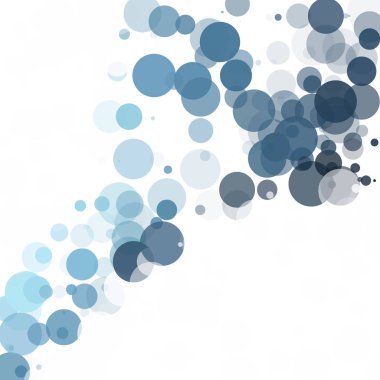 Baloncuklar Çemberi Noktaları Eşsiz Mavi Parlak Vektör Arkaplanı