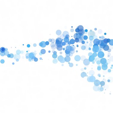 Baloncuklar Çemberi Noktaları Eşsiz Mavi Parlak Vektör Arkaplanı