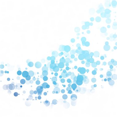 Baloncuklar Çemberi Noktaları Eşsiz Mavi Parlak Vektör Arkaplanı