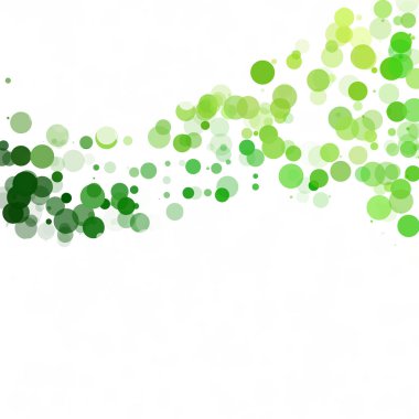 Kabarcıklar daire noktalar benzersiz yeşil parlak vektör arka plan