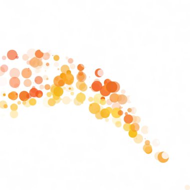 Kabarcıklar daire noktalar benzersiz turuncu parlak vektör arka plan