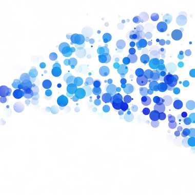 Baloncuklar Çemberi Noktaları Eşsiz Mavi Parlak Vektör Arkaplanı