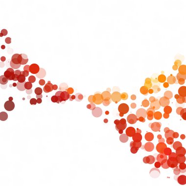 Kabarcıklar daire noktalar benzersiz turuncu parlak vektör arka plan