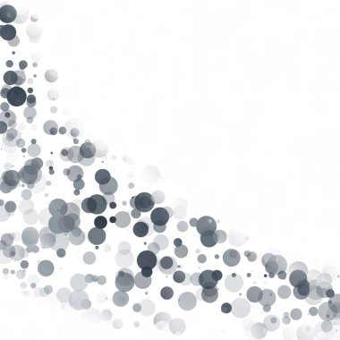 Kabarcıklar daire noktalar benzersiz gri beyaz parlak vektör arka plan