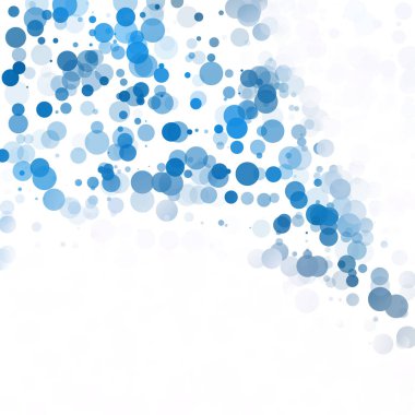 Baloncuklar Çemberi Noktaları Eşsiz Mavi Parlak Vektör Arkaplanı