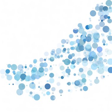 Baloncuklar Çemberi Noktaları Eşsiz Mavi Parlak Vektör Arkaplanı