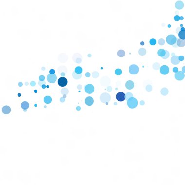 Baloncuklar Çemberi Noktaları Eşsiz Mavi Parlak Vektör Arkaplanı