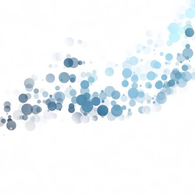 Baloncuklar Çemberi Noktaları Eşsiz Mavi Parlak Vektör Arkaplanı